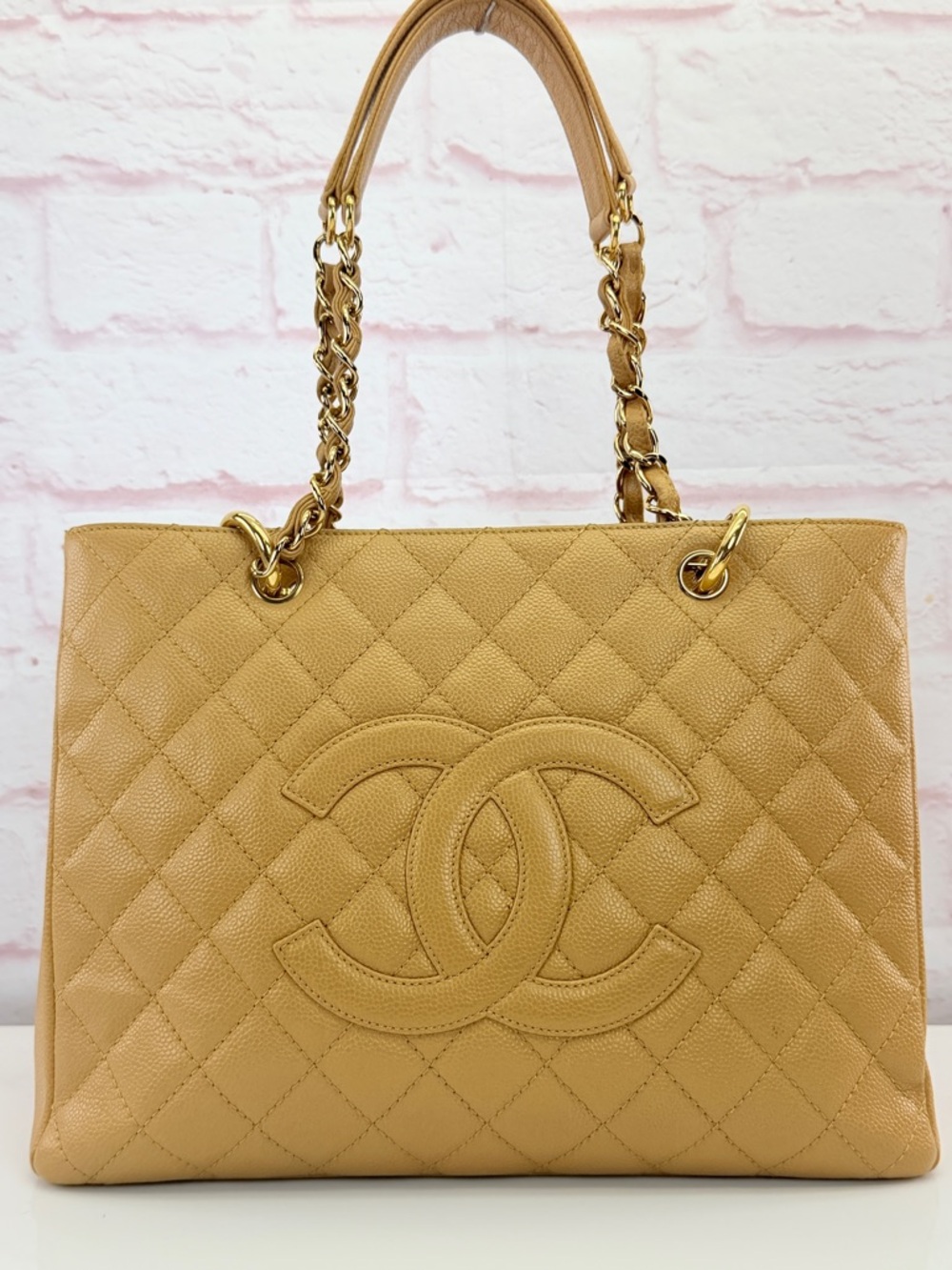 CHANEL GST Grand Shopping Quilted Caviar Leather Tote
